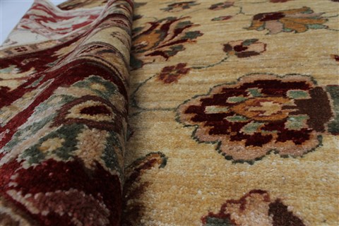 Pishavar Beige Hand Knotted 50 X 70 Area Rug 250-27144 Image 2