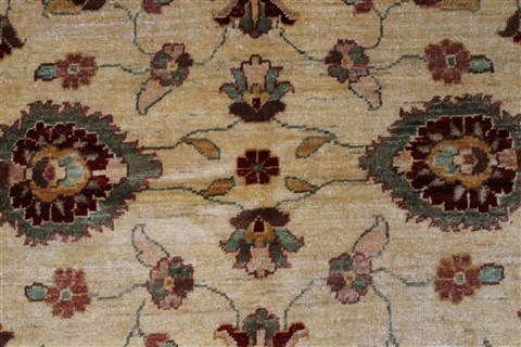 Pishavar Beige Hand Knotted 50 X 70 Area Rug 250-27144 Image 7