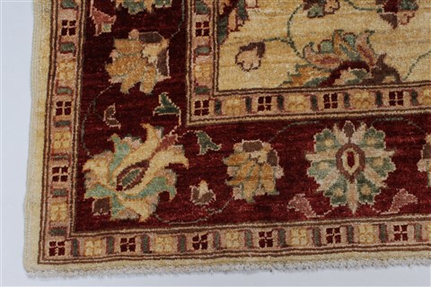 Pishavar Beige Hand Knotted 50 X 70 Area Rug 250-27144 Image 8
