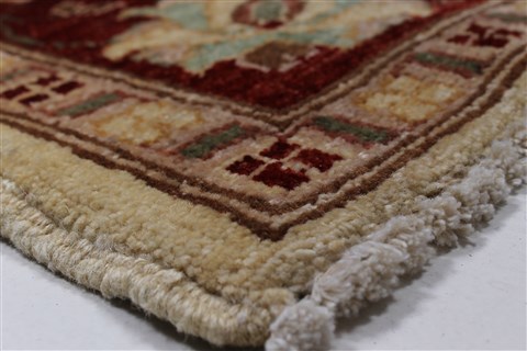 Pishavar Beige Hand Knotted 50 X 70 Area Rug 250-27144 Image 9
