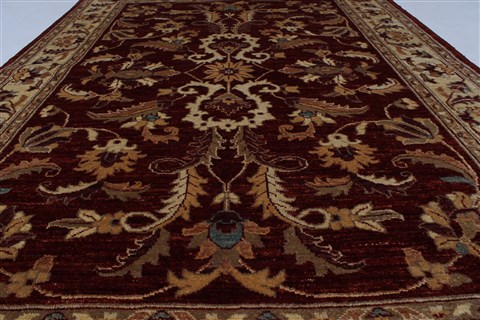 Pishavar Beige Hand Knotted 49 X 66 Area Rug 250-27146 Image 4