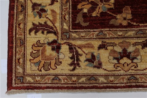 Pishavar Beige Hand Knotted 49 X 66 Area Rug 250-27146 Image 7
