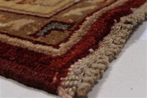 Pishavar Beige Hand Knotted 49 X 66 Area Rug 250-27146 Image 8