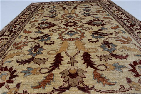 Pishavar Beige Hand Knotted 49 X 611 Area Rug 250-27147 Image 6
