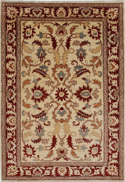 Pishavar Beige Hand Knotted 49 X 611 Area Rug 250-27147 Image 0