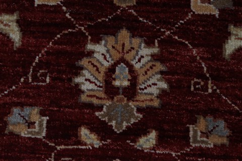 Pishavar Red Hand Knotted 411 X 59 Area Rug 250-27149 Image 10