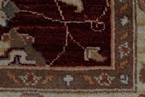 Pishavar Red Hand Knotted 411 X 59 Area Rug 250-27149 Image 11