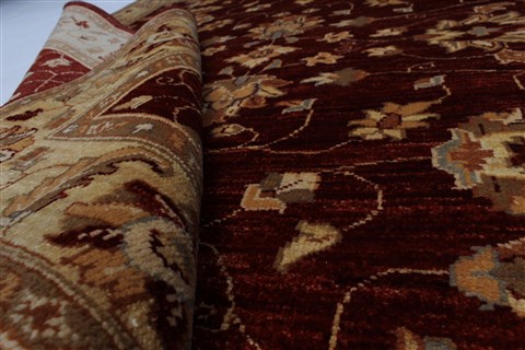 Pishavar Red Hand Knotted 411 X 59 Area Rug 250-27149 Image 2