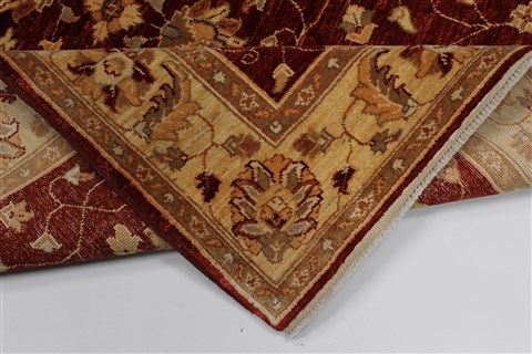 Pishavar Red Hand Knotted 411 X 59 Area Rug 250-27149 Image 3