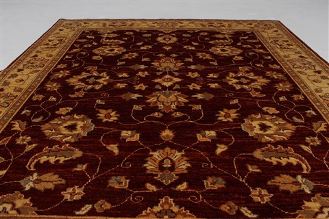 Pishavar Red Hand Knotted 411 X 59 Area Rug 250-27149 Image 5