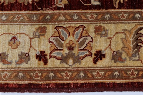 Pishavar Red Hand Knotted 411 X 59 Area Rug 250-27149 Image 6