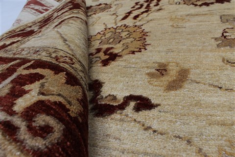 Pishavar Beige Hand Knotted 51 X 65 Area Rug 250-27150 Image 2
