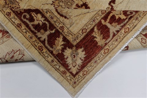 Pishavar Beige Hand Knotted 51 X 65 Area Rug 250-27150 Image 3
