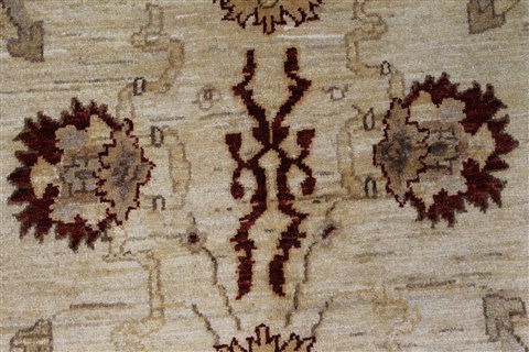 Pishavar Beige Hand Knotted 51 X 65 Area Rug 250-27150 Image 7