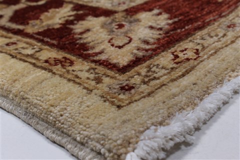 Pishavar Beige Hand Knotted 51 X 65 Area Rug 250-27150 Image 9