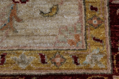 Pishavar Beige Hand Knotted 52 X 64 Area Rug 250-27151 Image 12