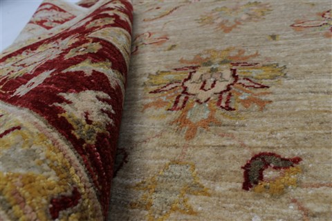 Pishavar Beige Hand Knotted 52 X 64 Area Rug 250-27151 Image 2