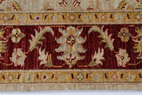 Pishavar Beige Hand Knotted 52 X 64 Area Rug 250-27151 Image 6