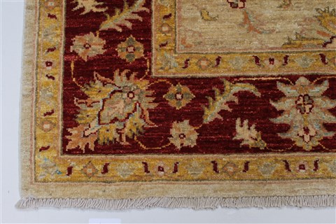 Pishavar Beige Hand Knotted 52 X 64 Area Rug 250-27151 Image 8