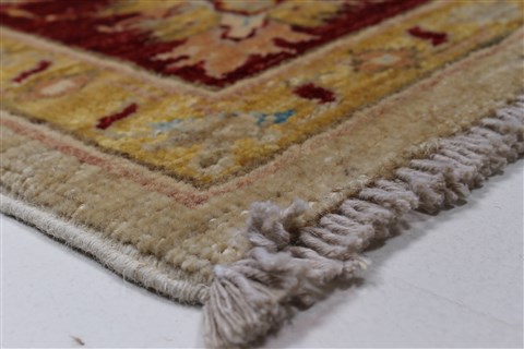 Pishavar Beige Hand Knotted 52 X 64 Area Rug 250-27151 Image 9