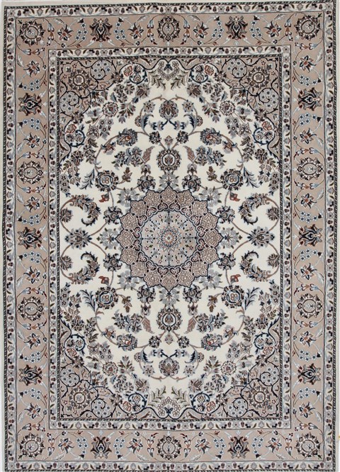Nain Beige Hand Knotted 57 X 79 Area Rug 250-27152 Image 0