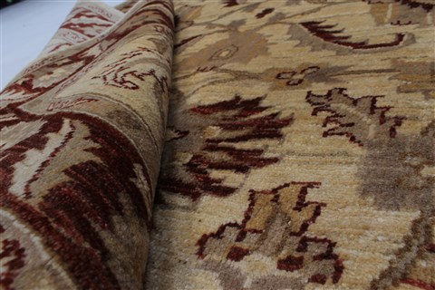 Pishavar Beige Hand Knotted 411 X 66 Area Rug 250-27153 Image 1