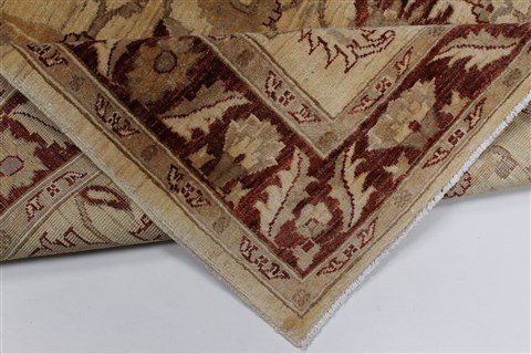 Pishavar Beige Hand Knotted 411 X 66 Area Rug 250-27153 Image 2