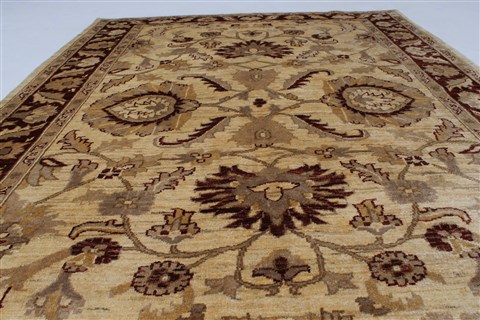 Pishavar Beige Hand Knotted 411 X 66 Area Rug 250-27153 Image 4