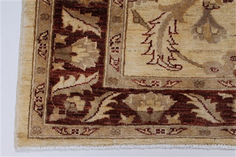 Pishavar Beige Hand Knotted 411 X 66 Area Rug 250-27153 Image 7