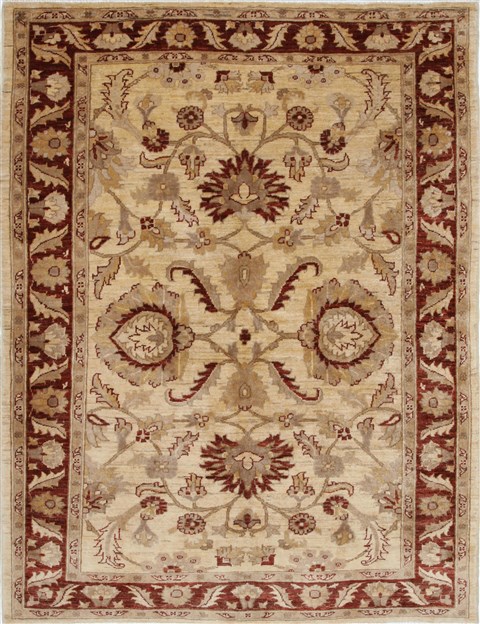 Pishavar Beige Hand Knotted 411 X 66 Area Rug 250-27153 Image 0