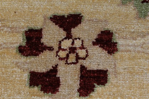 Pishavar Beige Hand Knotted 51 X 68 Area Rug 250-27155 Image 11
