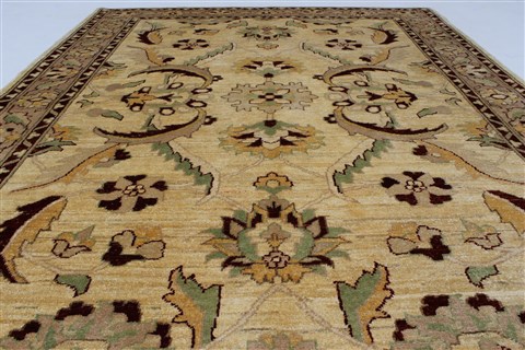 Pishavar Beige Hand Knotted 51 X 68 Area Rug 250-27155 Image 6