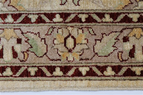Pishavar Beige Hand Knotted 51 X 68 Area Rug 250-27155 Image 7