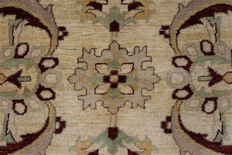 Pishavar Beige Hand Knotted 51 X 68 Area Rug 250-27155 Image 8