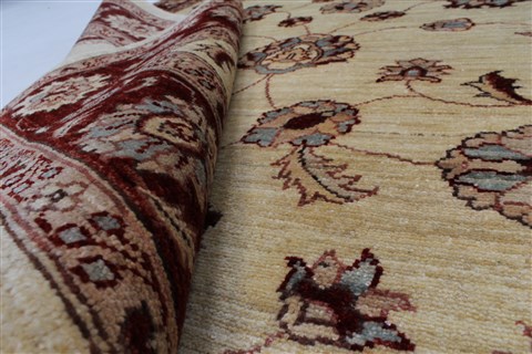 Pishavar Beige Hand Knotted 411 X 610 Area Rug 250-27156 Image 2