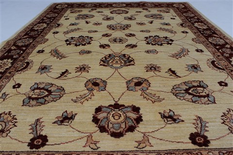 Pishavar Beige Hand Knotted 411 X 610 Area Rug 250-27156 Image 4