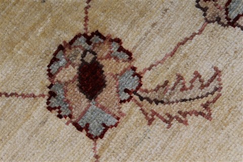 Pishavar Beige Hand Knotted 411 X 610 Area Rug 250-27156 Image 9