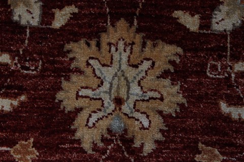 Pishavar Beige Hand Knotted 510 X 611 Area Rug 250-27159 Image 11