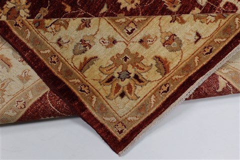 Pishavar Beige Hand Knotted 510 X 611 Area Rug 250-27159 Image 4