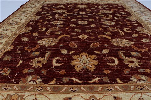Pishavar Beige Hand Knotted 510 X 611 Area Rug 250-27159 Image 6