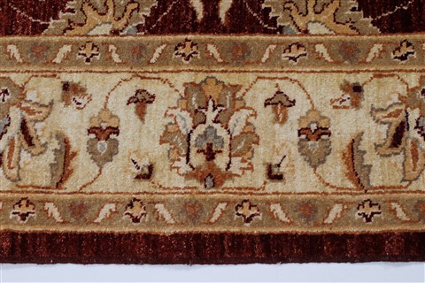 Pishavar Beige Hand Knotted 510 X 611 Area Rug 250-27159 Image 7