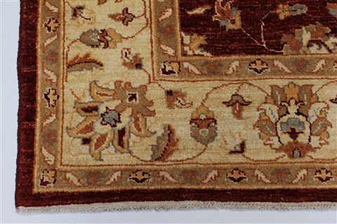 Pishavar Beige Hand Knotted 510 X 611 Area Rug 250-27159 Image 9