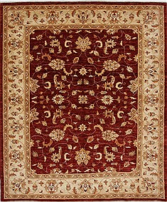 Pishavar Beige Hand Knotted 5'10" X 6'11"  Area Rug 250-27159