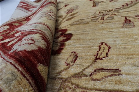 Pishavar Beige Hand Knotted 51 X 610 Area Rug 250-27160 Image 3
