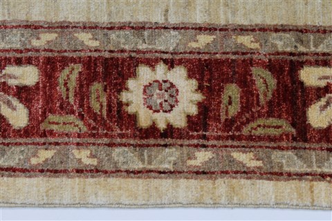 Pishavar Beige Hand Knotted 51 X 610 Area Rug 250-27160 Image 7