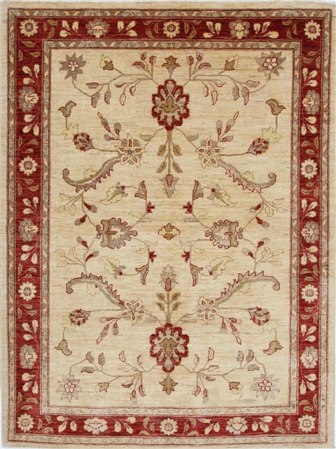 Pishavar Beige Hand Knotted 51 X 610 Area Rug 250-27160 Image 0