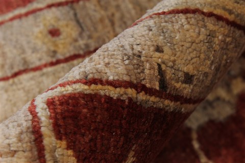 Pishavar Beige Hand Knotted 50 X 610 Area Rug 250-27161 Image 11