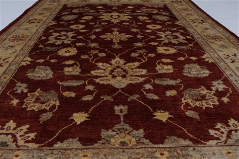 Pishavar Beige Hand Knotted 50 X 610 Area Rug 250-27161 Image 4