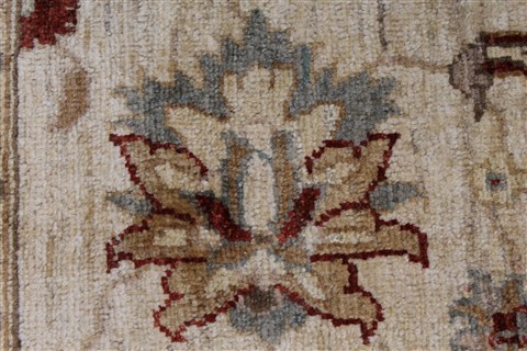 Pishavar Beige Hand Knotted 51 X 67 Area Rug 250-27162 Image 10