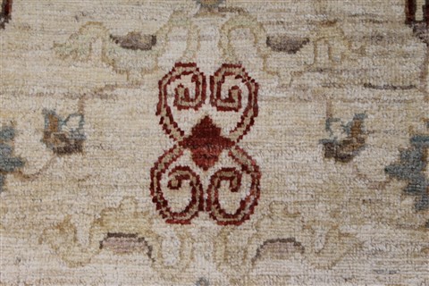 Pishavar Beige Hand Knotted 51 X 67 Area Rug 250-27162 Image 11